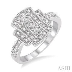 1/6 Ctw Round Cut Diamond Fashion Ring in Sterling Silver