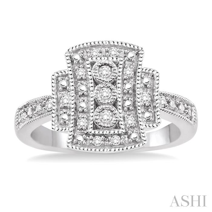 1/6 Ctw Round Cut Diamond Fashion Ring in Sterling Silver