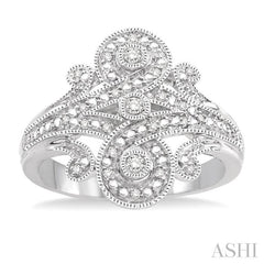 1/6 Ctw Round Cut Diamond Fashion Ring in Sterling Silver