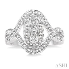 1/6 Ctw Round Cut Diamond Fashion Ring in Sterling Silver