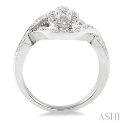 1/6 Ctw Round Cut Diamond Fashion Ring in Sterling Silver