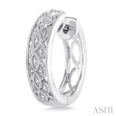 1/10 Ctw Round Cut Diamond Vintage Earrings in Sterling Silver