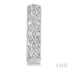 1/10 Ctw Round Cut Diamond Vintage Earrings in Sterling Silver