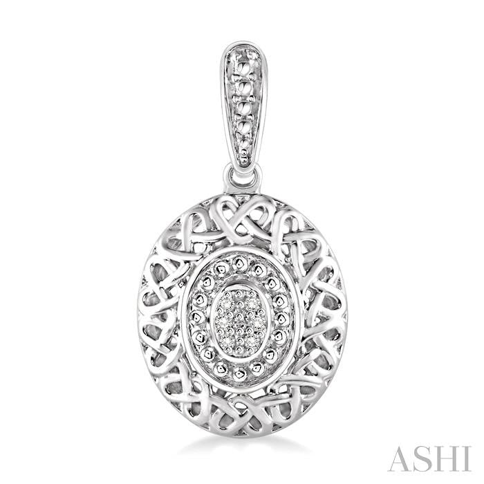 1/20 Ctw Round Cut Diamond Fashion Earrings in Sterling Silver