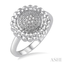 1/50 Ctw Round Cut Diamond Ring in Sterling Silver