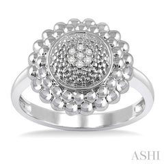 1/50 Ctw Round Cut Diamond Ring in Sterling Silver