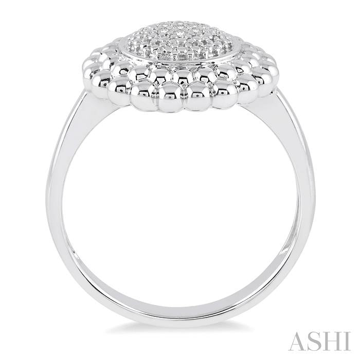 1/50 Ctw Round Cut Diamond Ring in Sterling Silver