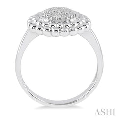 1/50 Ctw Round Cut Diamond Ring in Sterling Silver