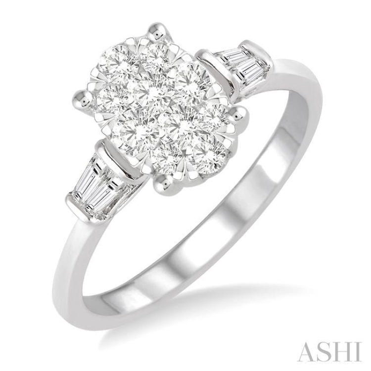 Oval Shape Lovebright Diamond Engagement Ring