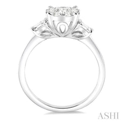 Oval Shape Lovebright Diamond Engagement Ring