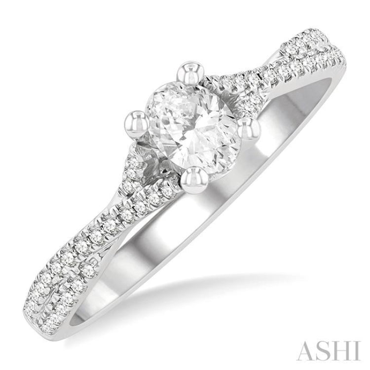 Oval Shape Diamond Engagement Ring