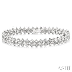 Chevron Diamond Tennis Bracelet