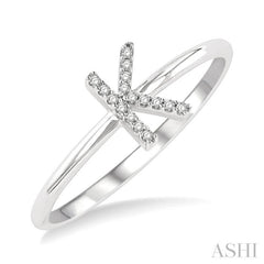 'K' Initial Diamond Ring