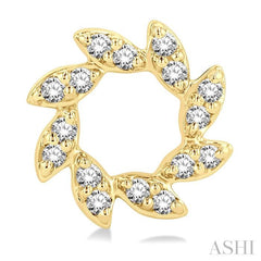 1/10 Ctw Floral Petite Round Cut Diamond Fashion Stud Earrings in 10K Yellow Gold