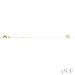 'D' Initial Diamond Chain Bracelet