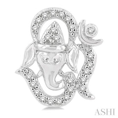 'Om Ganesha' Petite Diamond Fashion Earrings