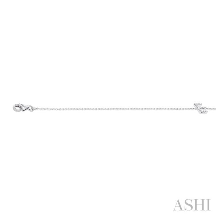 'E' Initial Diamond Chain Bracelet