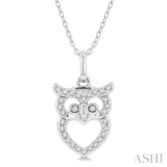 Owl Petite Diamond Fashion Pendant