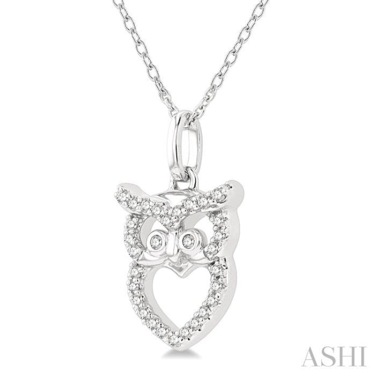 Owl Petite Diamond Fashion Pendant