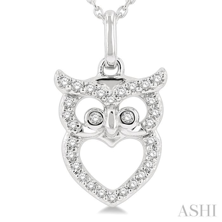 Owl Petite Diamond Fashion Pendant