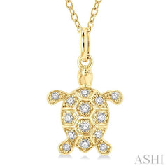 Turtle Petite Diamond Fashion Pendant