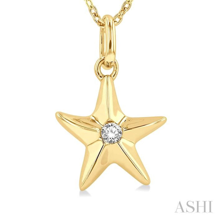 Starfish Petite Diamond Fashion Pendant