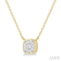 Cushion Shape Lovebright Essential Diamond Necklace