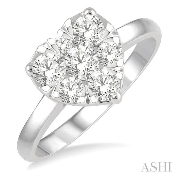 Heart Shape Lovebright Essential Diamond Engagement Ring