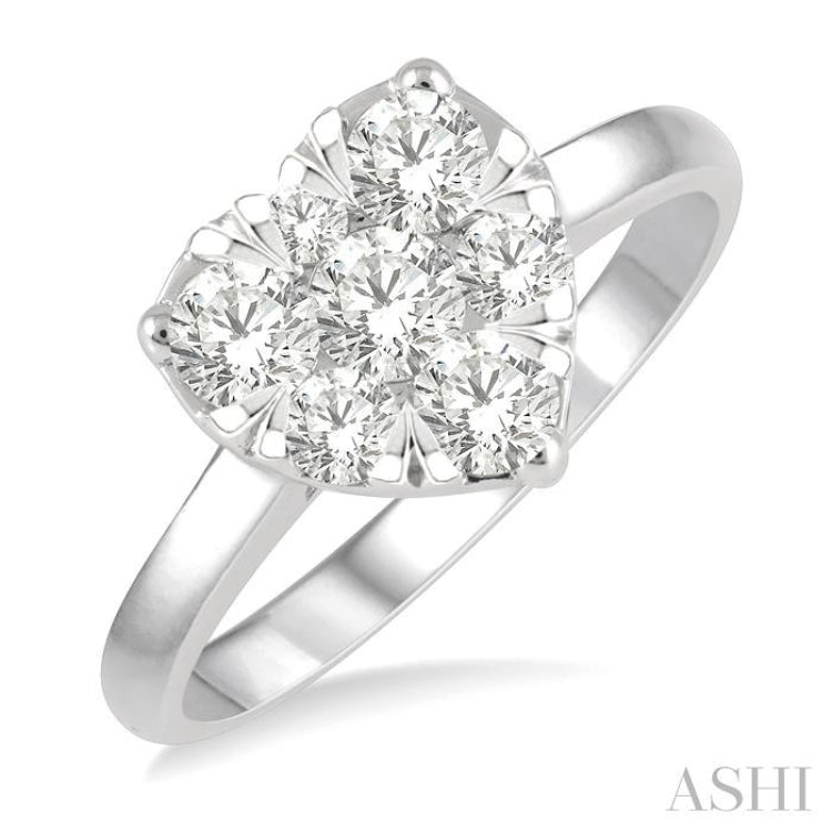 Heart Shape Lovebright Essential Diamond Engagement Ring