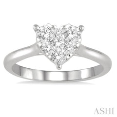 Heart Shape Lovebright Essential Diamond Engagement Ring