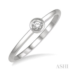 Stackable Bezel Set Petite Diamond Fashion Promise Ring