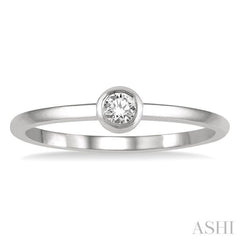 Stackable Bezel Set Petite Diamond Fashion Promise Ring