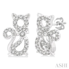 Cat Petite Diamond Fashion Earrings