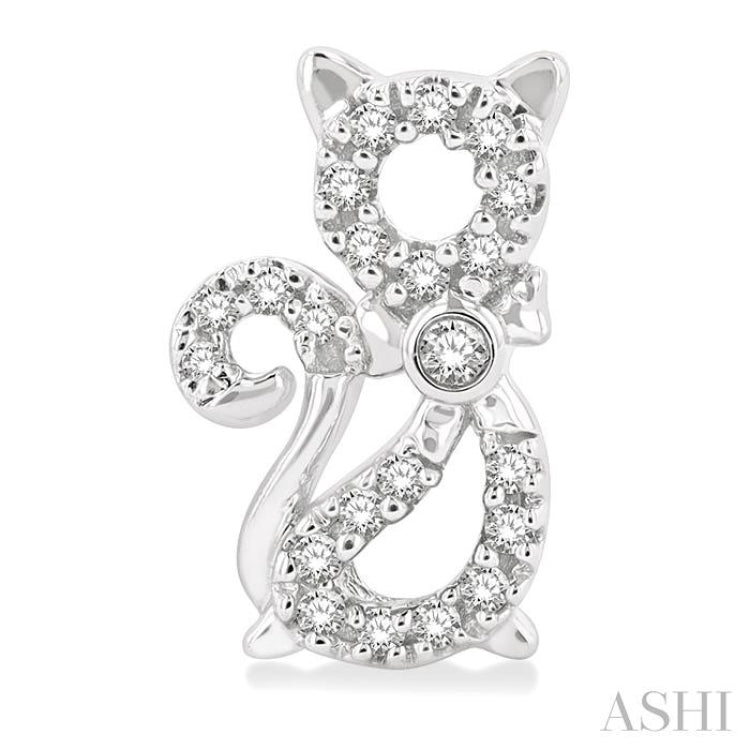 Cat Petite Diamond Fashion Earrings