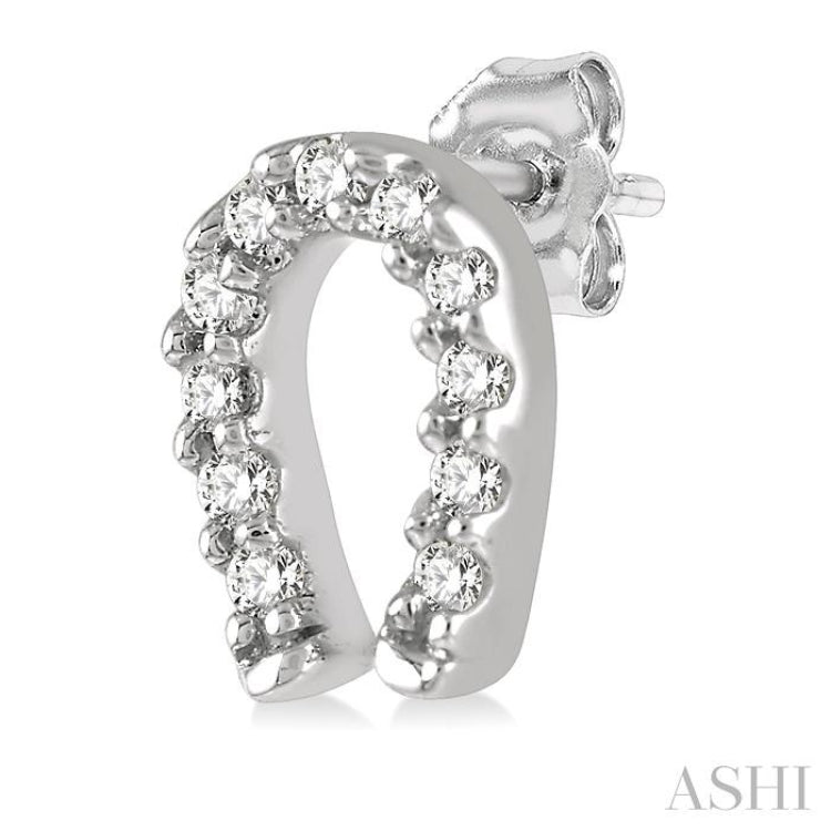 Horseshoe Petite Diamond Fashion Earrings