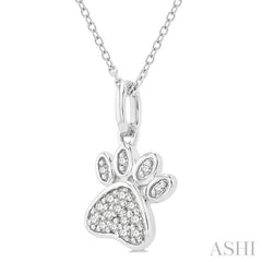 Dog Paw Petite Diamond Fashion Pendant