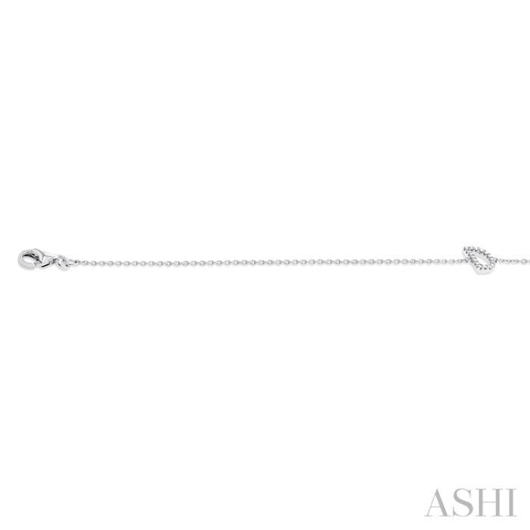 'D' Initial Diamond Chain Bracelet