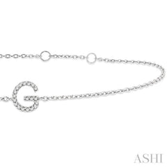 'G' Initial Diamond Chain Bracelet