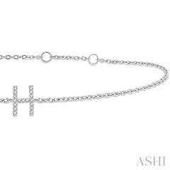 'H' Initial Diamond Chain Bracelet