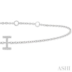 'I' Initial Diamond Chain Bracelet