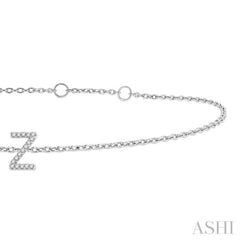 'Z' Initial Diamond Chain Bracelet