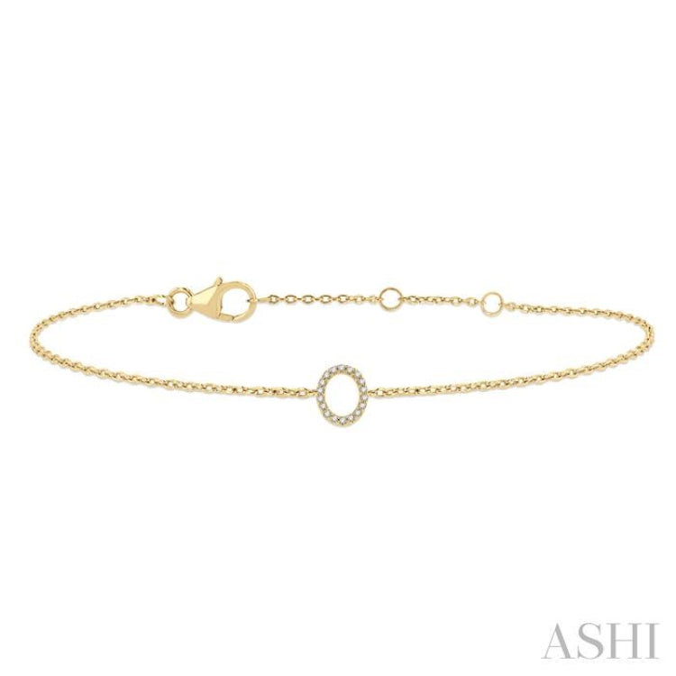 'O' Initial Diamond Chain Bracelet