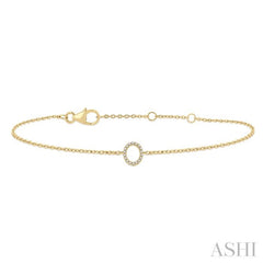 'O' Initial Diamond Chain Bracelet