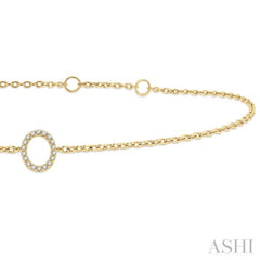 'O' Initial Diamond Chain Bracelet