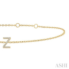 'Z' Initial Diamond Chain Bracelet