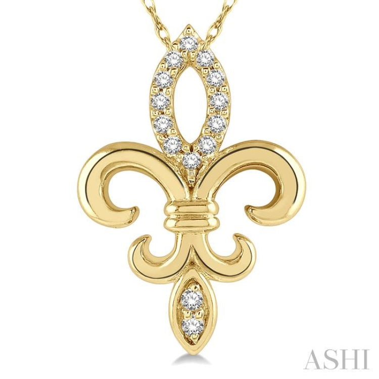 Fleur De Lis Diamond Pendant