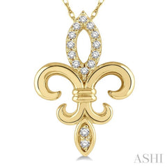 Fleur De Lis Diamond Pendant