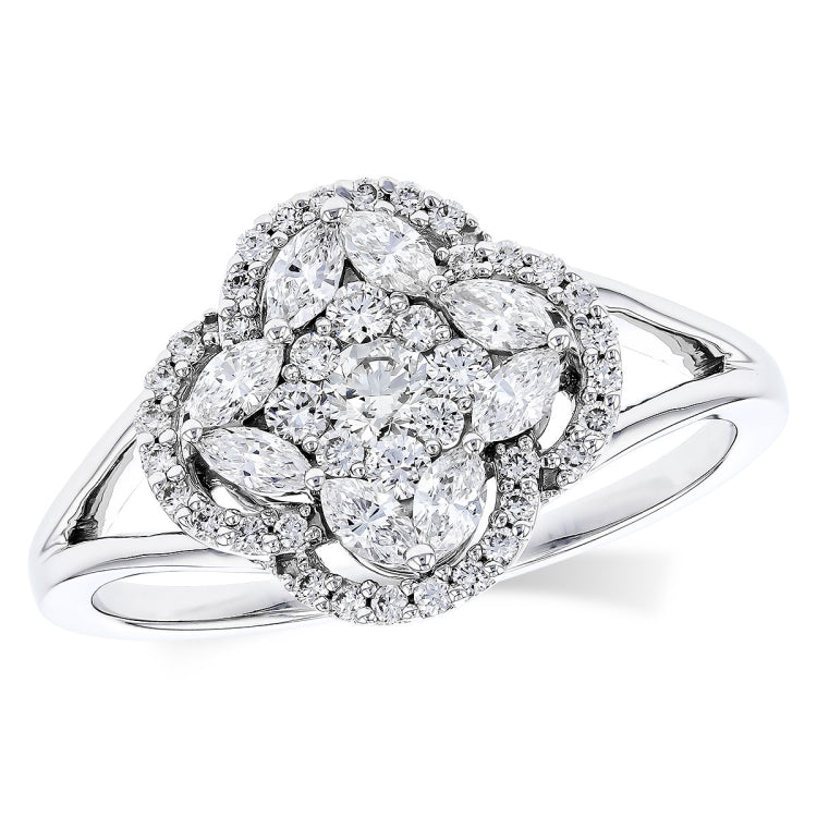 14KT Gold Ladies Diamond Fashion Ring