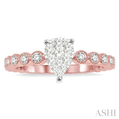 Pear Shape Lovebright Diamond Ring