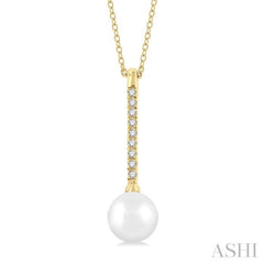 Pearl & Petite Diamond Fashion Pendant